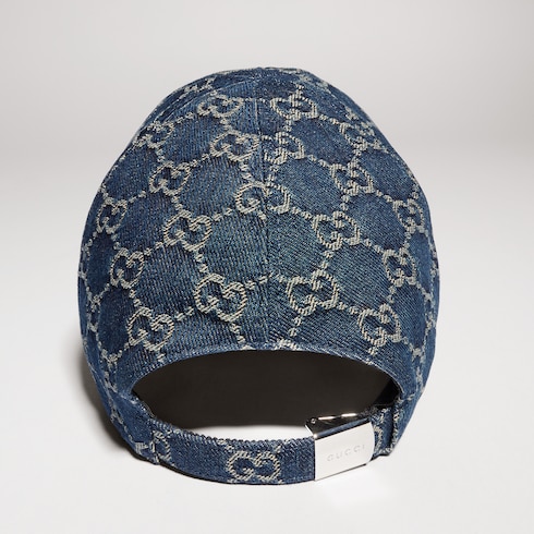 Cappellino da baseball in denim di cotone GG