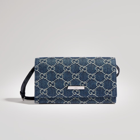 Pochette petit format avec dragonne et plaque Gucci