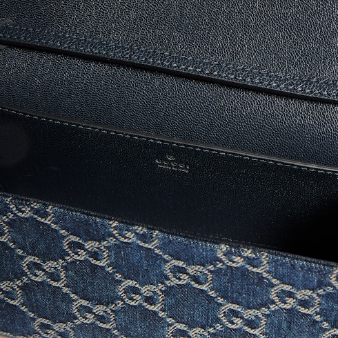 Pochette petit format avec dragonne et plaque Gucci