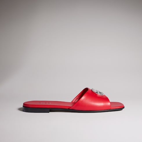 Mules à glissière avec Double G pour femme