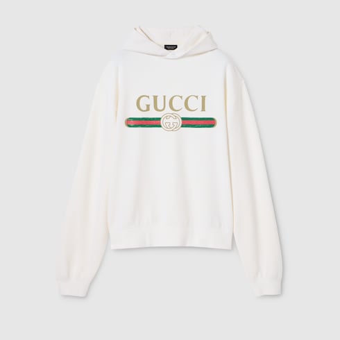 Cotton jersey and cashmere sweatshirt