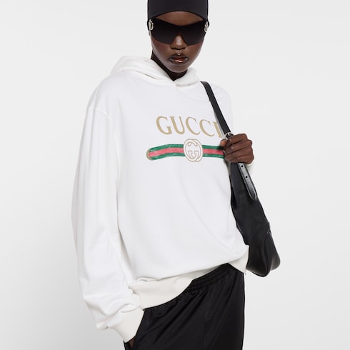 Cotton jersey and cashmere sweatshirt
