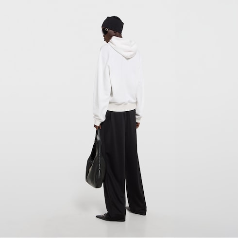 Cotton jersey and cashmere sweatshirt