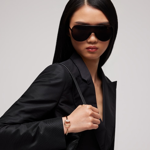 Gucci Horsebit diamond 18k bangle bracelet