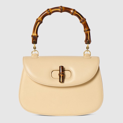 バッグ GUCCI Gucci Bamboo 1947 small bag in light yellow leather | GUCCI® ZA