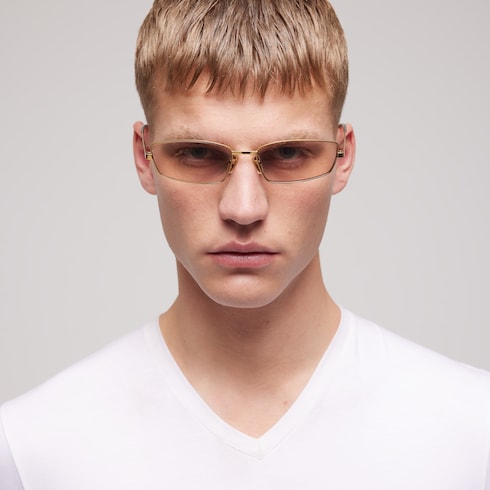 Rectangular frame sunglasses