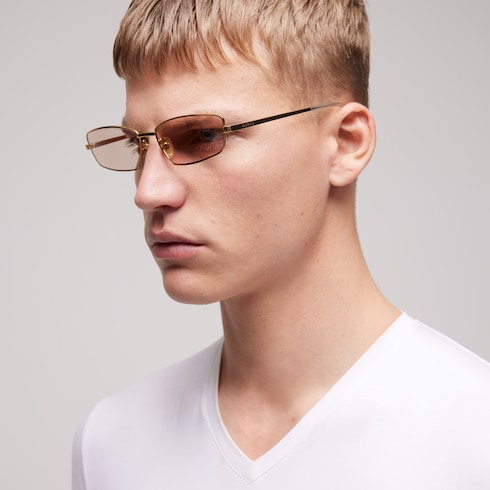 Rectangular frame sunglasses