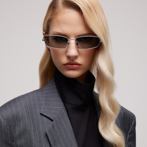 Rectangular frame sunglasses