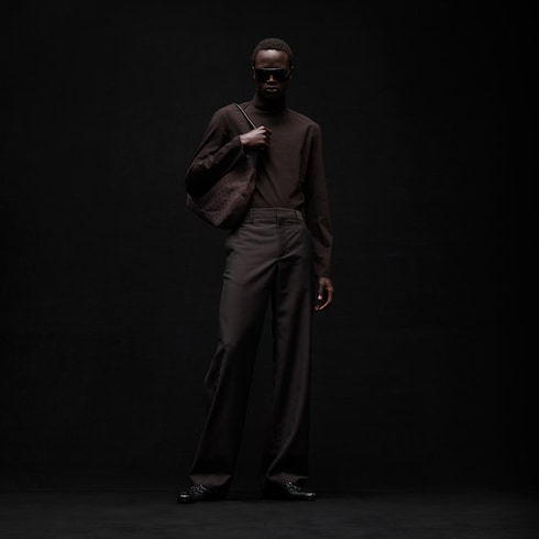 Cotton poplin turtleneck