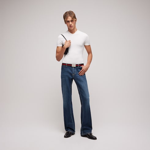 Pantalone in denim di cotone stretch