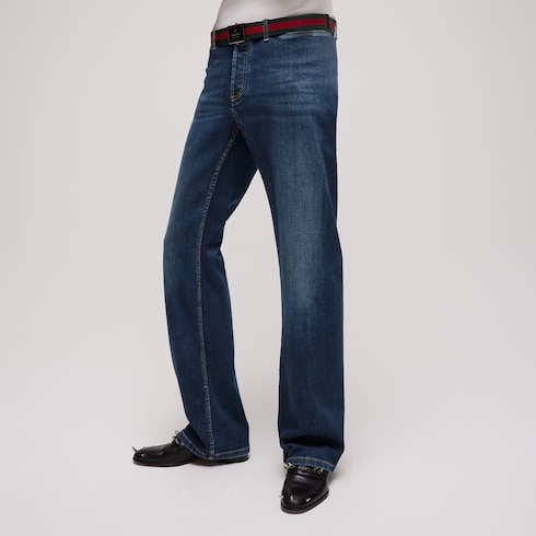 Pantalones de denim de algodón elástico