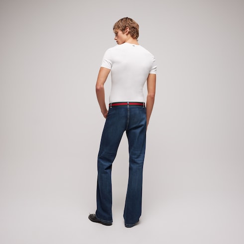 Pantalones de denim de algodón elástico