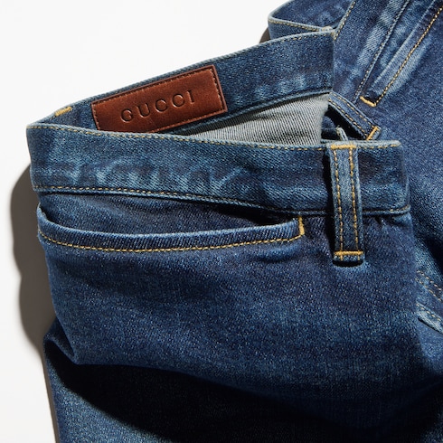 Pantalones de denim de algodón elástico