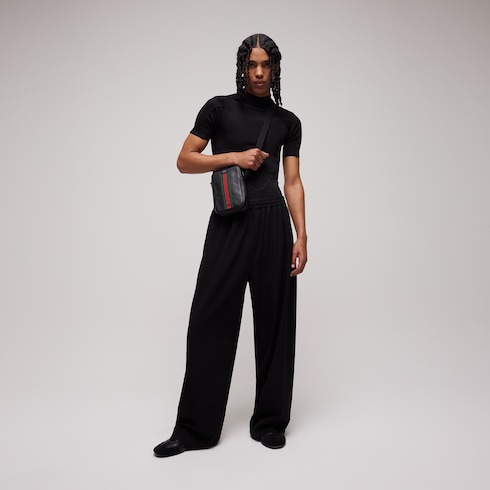Pantalon décontracté en twill de laine