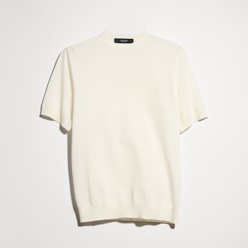 Pullover in lana fine con ricamo