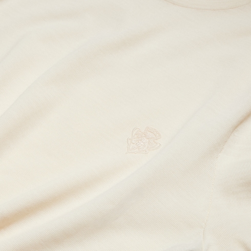 Pullover in lana fine con ricamo