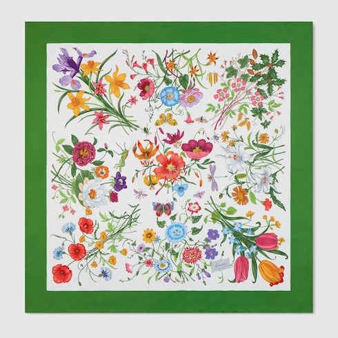 Printed silk carré