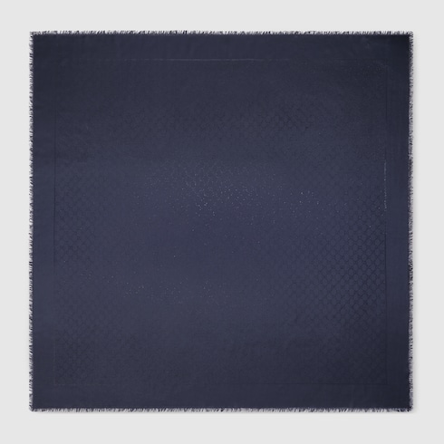 GG silk wool lamé shawl