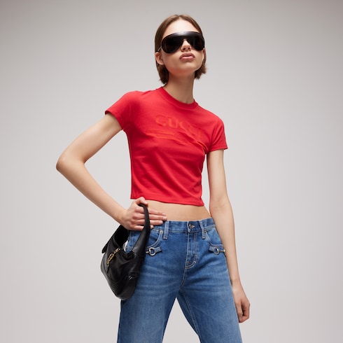 Cotton jersey T-shirt with print