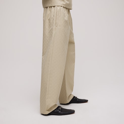 GG cotton canvas pants