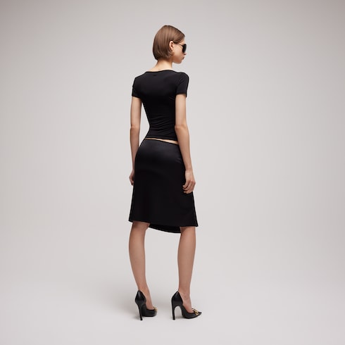 Rock aus Seiden-Duchesse