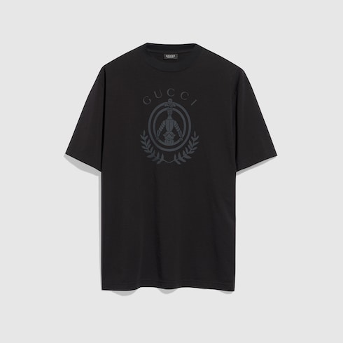 コットンジャージー プリント Tシャツ ・ブラック | GUCCI公式