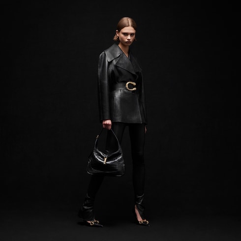 Trench en cuir grainé souple