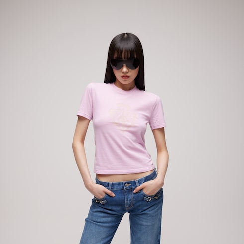 Cotton jersey T-shirt with print