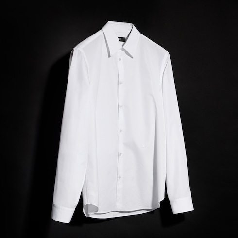 Piece dyed cotton poplin shirt