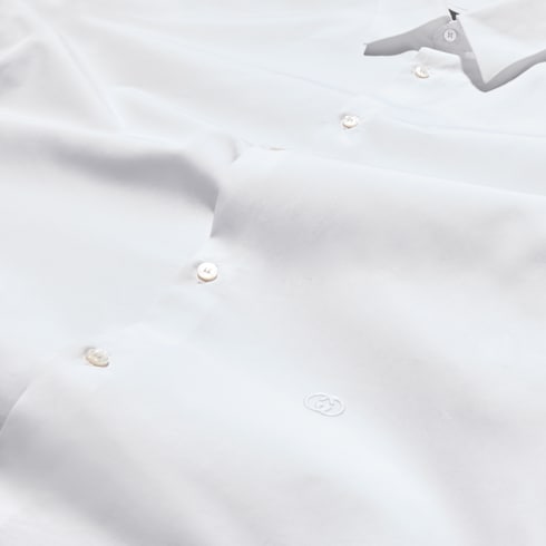 Camisa de popelina de algodón teñida en pieza