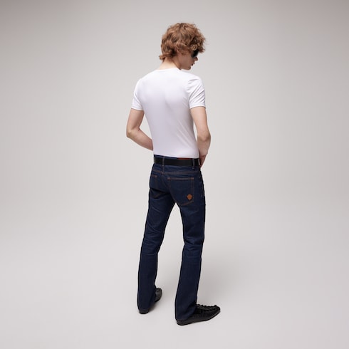 กางเกง Cotton denim pant with embroidery