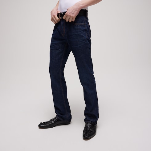 กางเกง Cotton denim pant with embroidery