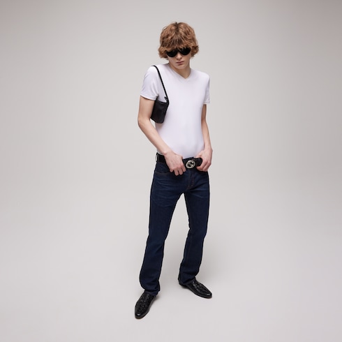 กางเกง Cotton denim pant with embroidery