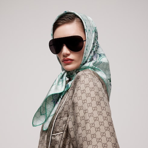 Printed silk twill carré