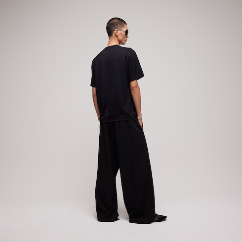 Cotton jersey T-shirt with devoré detail