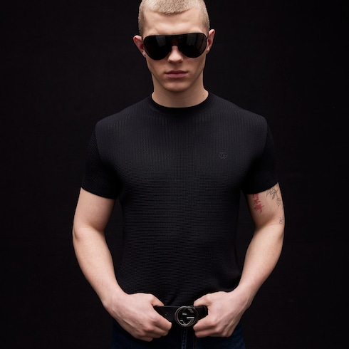 T-shirt in tessuto tecnico a maglia