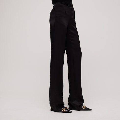 Crêpe satin pants
