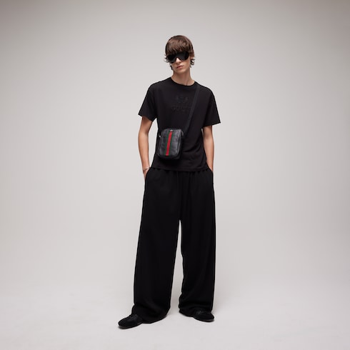 エンブロイダリー付き コットンジャージー Tシャツ ・ブラック | GUCCI公式 エンブロイダリー付き コットンジャージー Tシャツ ・ブラック | GUCCI公式