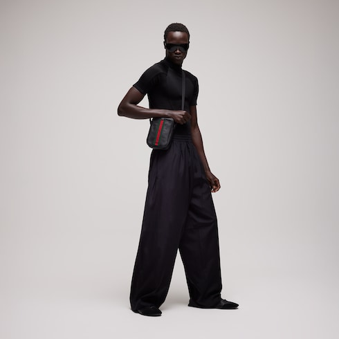 Pantalone in faille di cotone e acetato