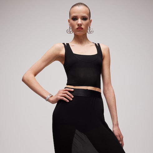 Conjunto de bralette de jersey de crêpe ligero
