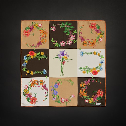 Printed silk twill bandana