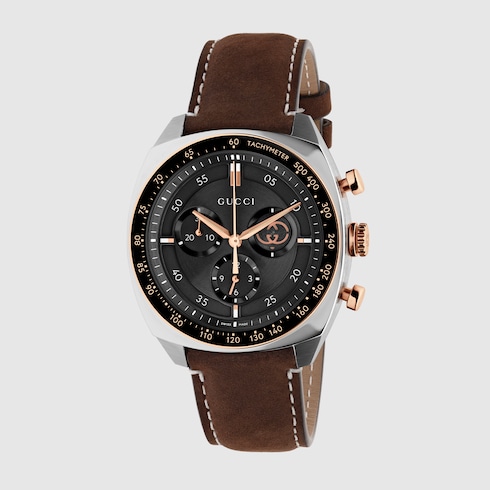 グッチ Gucci Interlocking watch, 41mm in brown leather | GUCCI® US
