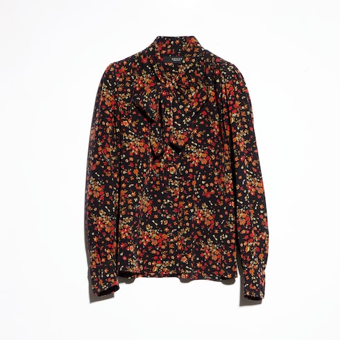 Camisa de seda estampada