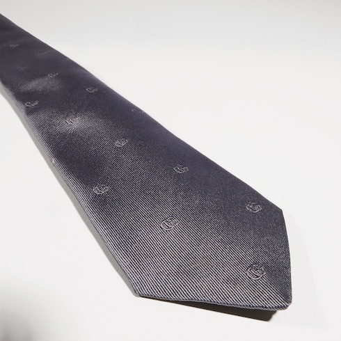 Krawatte aus Seidenjacquard mit Doppel G
