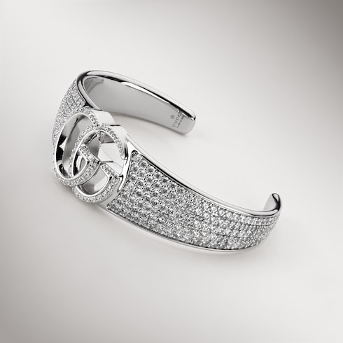 Bracciale rigido GG Marmont con cristalli