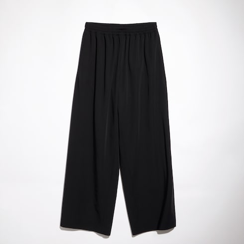 Pantaloni leisure in twill di lana