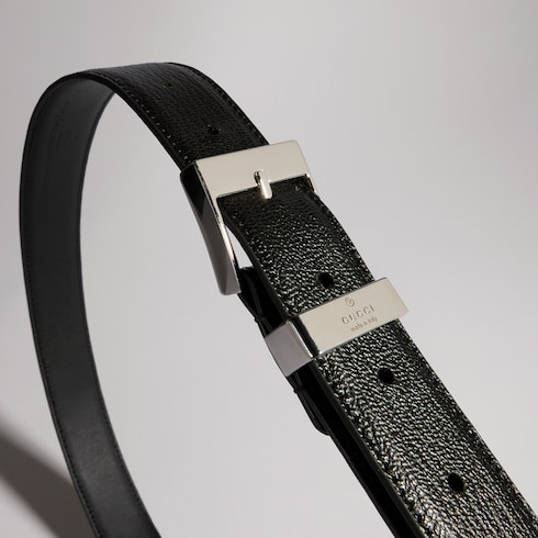 Belt with squared buckle