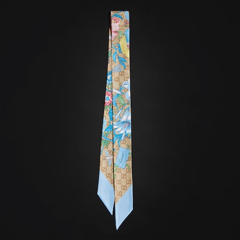 Printed silk ribbon