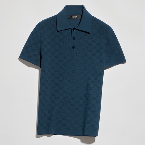 Poloshirt aus technischem GG Jacquard-Stoff