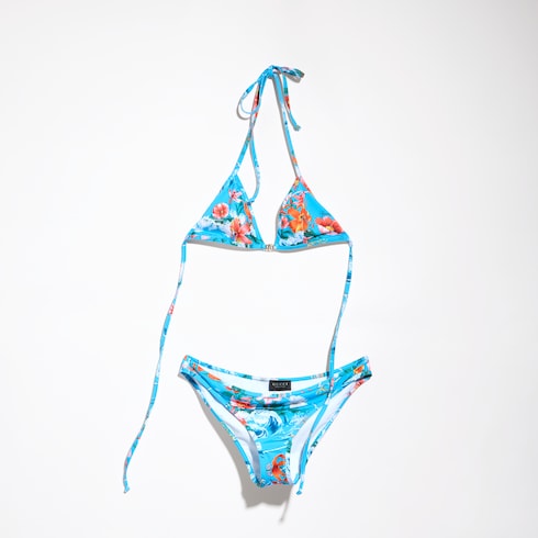 Bikini in jersey stretch stampato